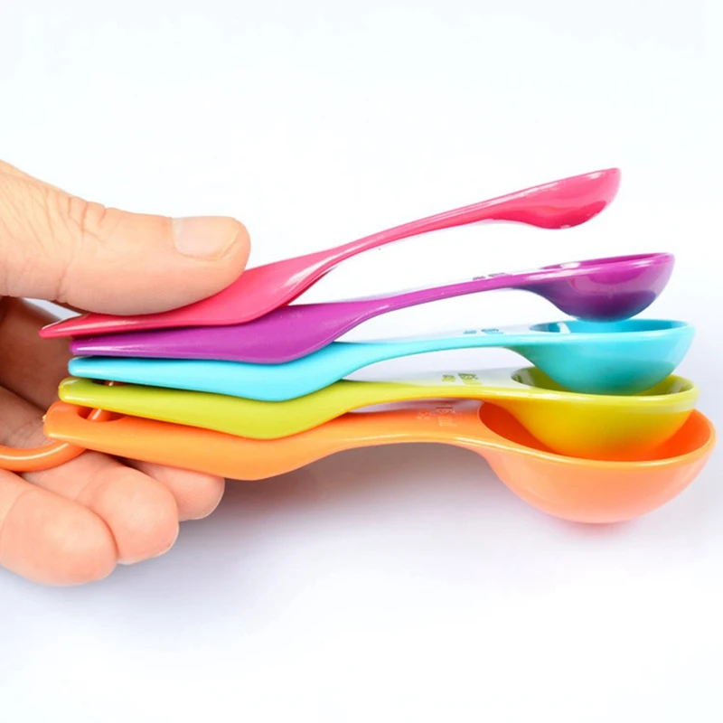 

5Pcs/Set Kitchen Tools Food Grade Measuring Scoop Spoons Measuring Cups Spoon Cup Baking Utensil Set Kit Measuring Tools
