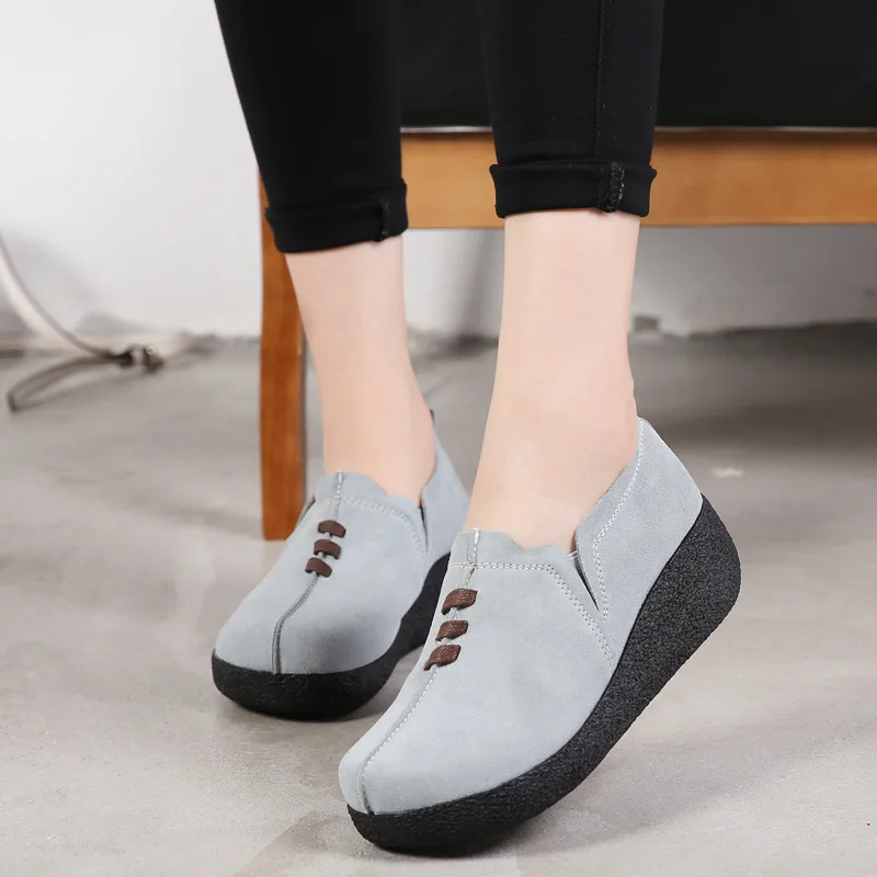 Woman Casual Shoes Flat Platform Spring Autumn Female Footwear Slip-on Loafers Thick Bottom Fashion Women Flats Dropshipping