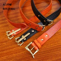 alb69 genuine italian cowhide leather super quality handmade durable solid brass buckle fireman littleton belt