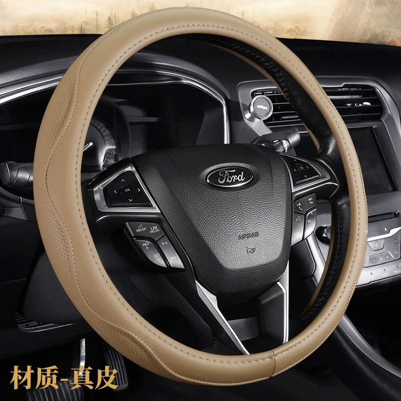 

For Ford Focus Escort Mondeo kuga fiesta Ecosport edge Leather car steering wheel cover