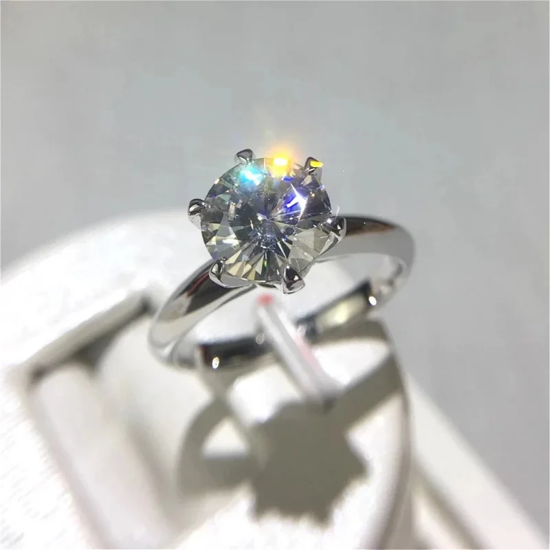 925 sterling silver ring D color Classic style Moissanite ring Wedding Party Anniversary Ring For Women moissanite jewelry