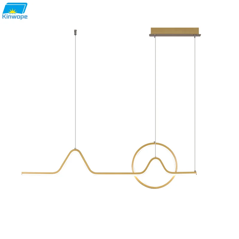 

Modern Aisle Balcony Office Living Room Bedroom Restaurant Coffee Shop LongStrip Three-color Light-changing Creative LED Chander