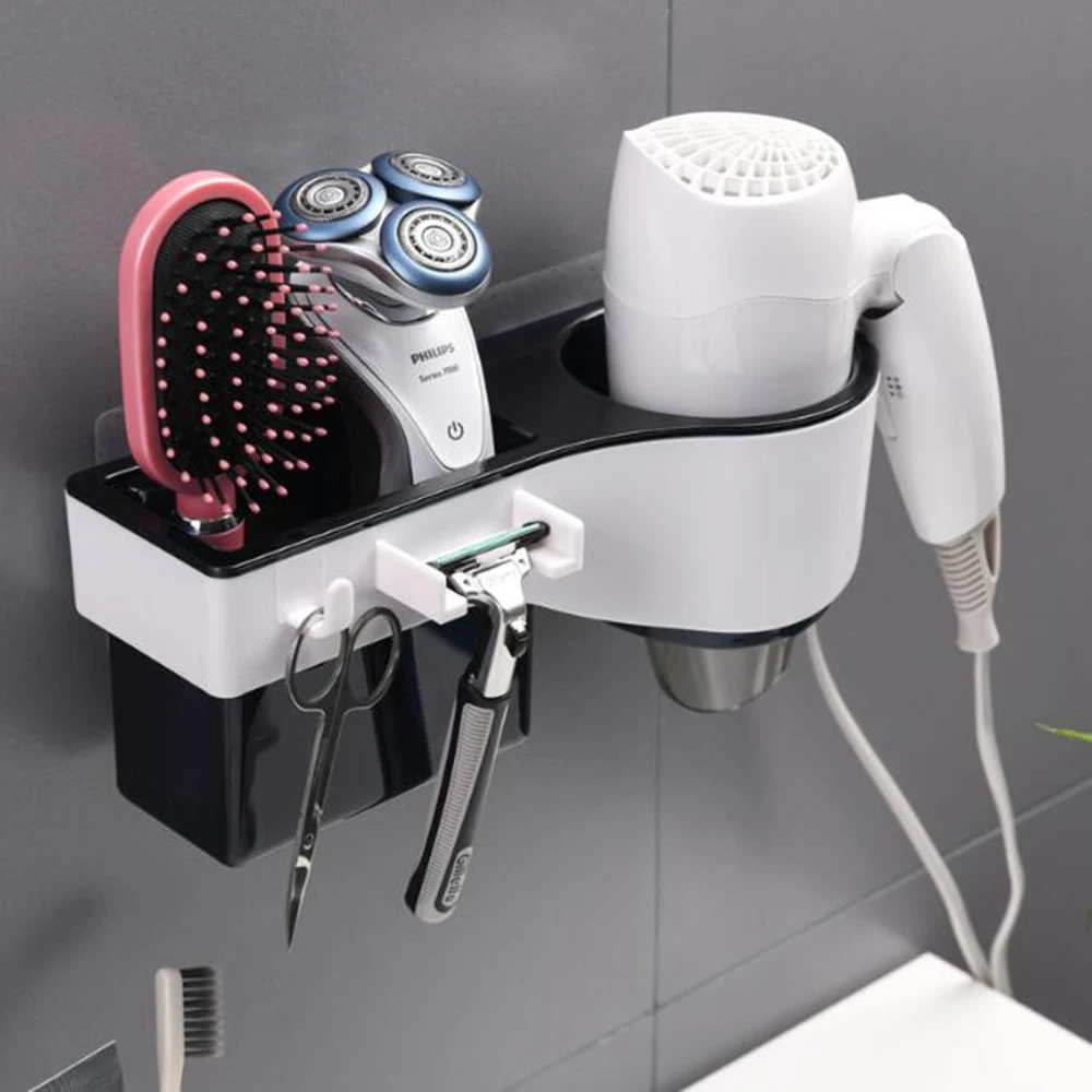 Вешалка для сушки волос держатель расчески органайзер хранения в ванной комнате