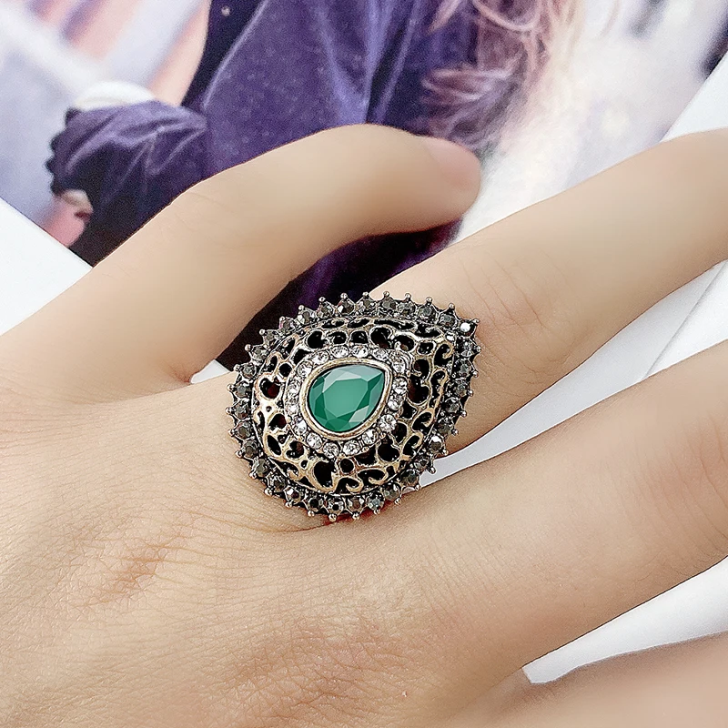 Kinel роскошные обручальные кольца в стиле бохо с каплями воды для женщин античное