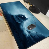 Black Cat Moon Large Gaming Mouse Pad Locking Edge Mat For Laptop Computer Keyboard Desk Dota LOL CSGO