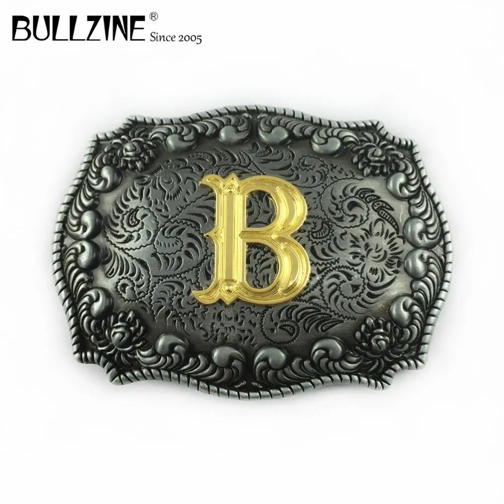 В Bullzine Буквы B Пряжка на ремешке с магическое Оловянное ожерелье и золотистой