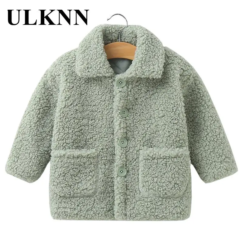 

Girl's Winter Clothes New Coat Girls Baby Plush Long Sleeve Jacket Kids Artificial Wool Outwear Children Boy Sweater Infant