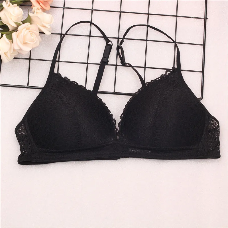 N023-Black-OneSize Большие и большие размеры, кружевные бюстгальтеры для женщин, бюстгальтер без косточек, Bh, нижнее белье, сексуальное белье, супер пуш-ап, бюстгальтер для девушек, минимайзер, глубокий v-образный вырез - Цвет: N023-Black-OneSize
