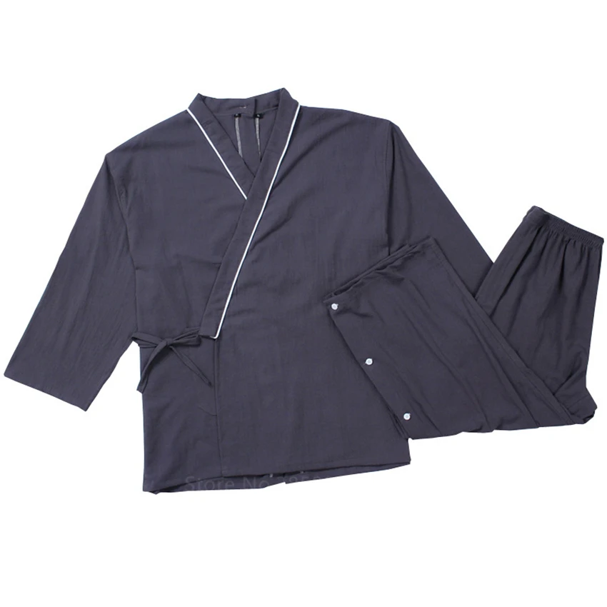 

Casual Yukata Japanese Style Kimono Clothes Pajamas Bathrobe Homeware Cotton Set Fashion Sleep for Adult Clothing Couple Summer