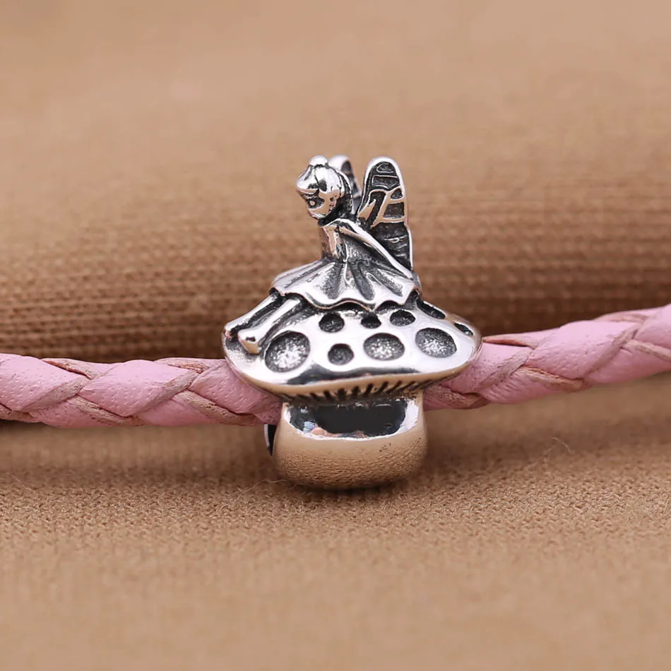 Аутентичный S925 Шарм Фея деревьев гриб подходит для леди браслет DIY ювелирные