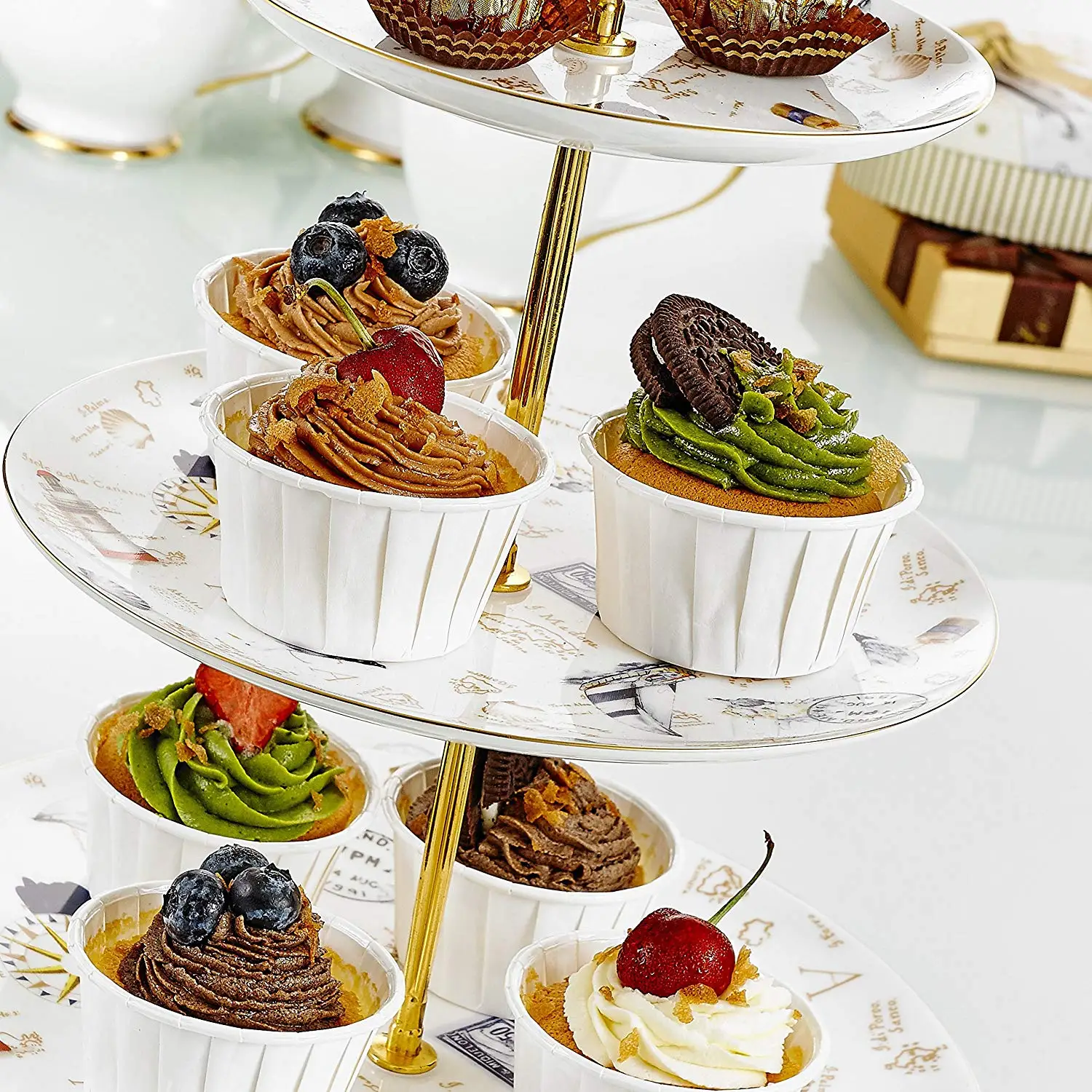 Panbado 1 комплект костяной фарфор керамический торт стенд 3 слоя свадьба день