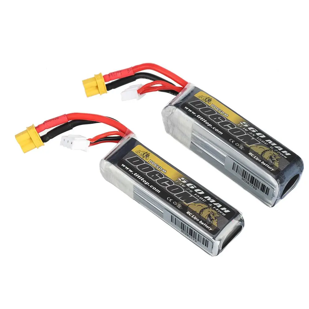 

DOGCOM 2S/3S/4S 7,4 V/11,1 V/14,8 V 560mAh 150C LiPo аккумулятор для FPV гоночного дрона RC квадрокоптера XT60 Plug Аксессуары Запасная часть