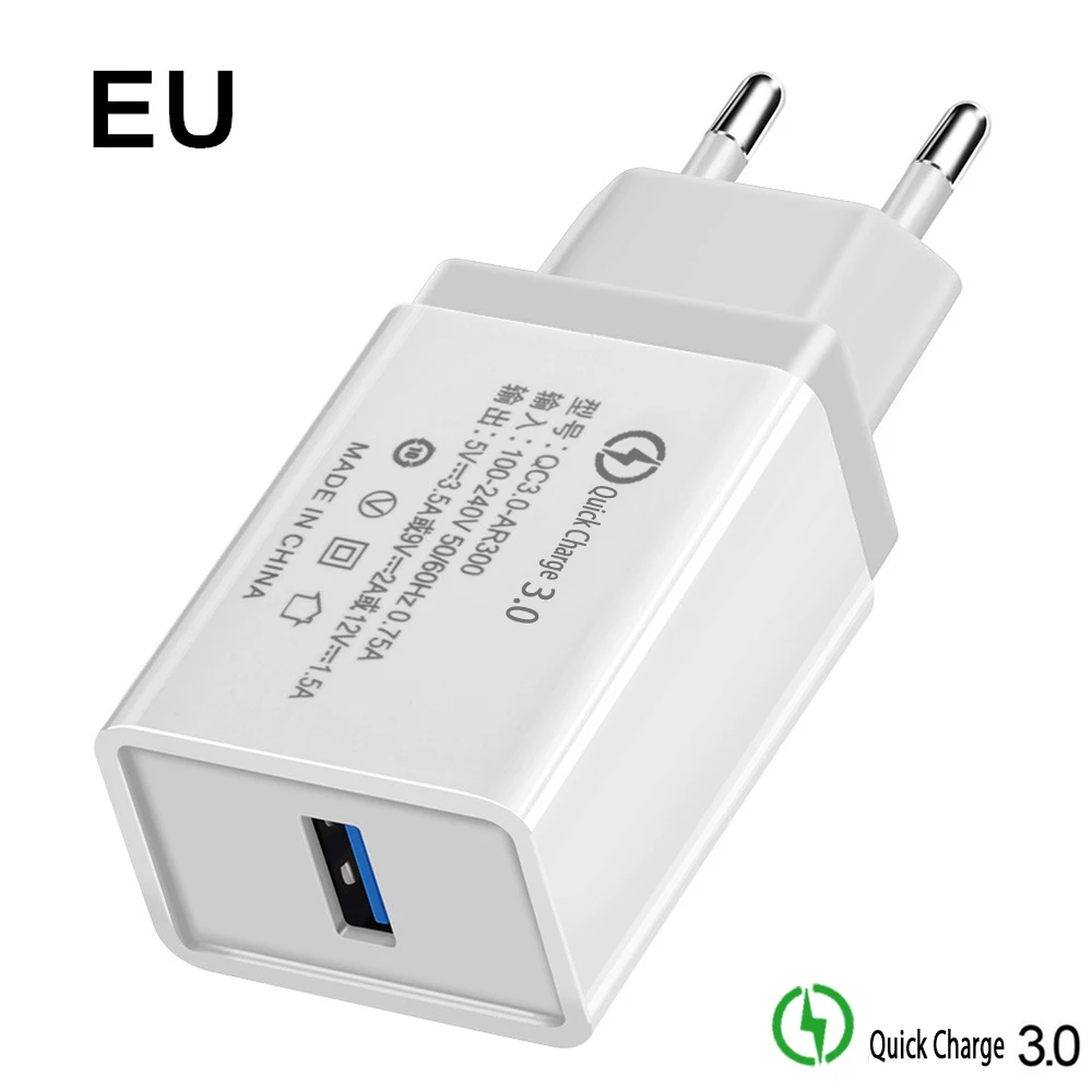Быстрая зарядка 3,0 USB зарядное устройство EU/US штепсельная Вилка для путешествий 5V 3.5A быстрое зарядное устройство адаптер для iphone Xiaomi huawei планшеты зарядное устройство для телефона