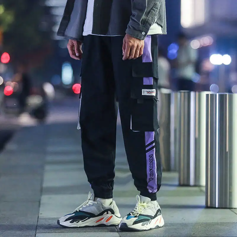 Мужские уличные брюки-карго черные комбинезоны в стиле хип-хоп 2020 мужские