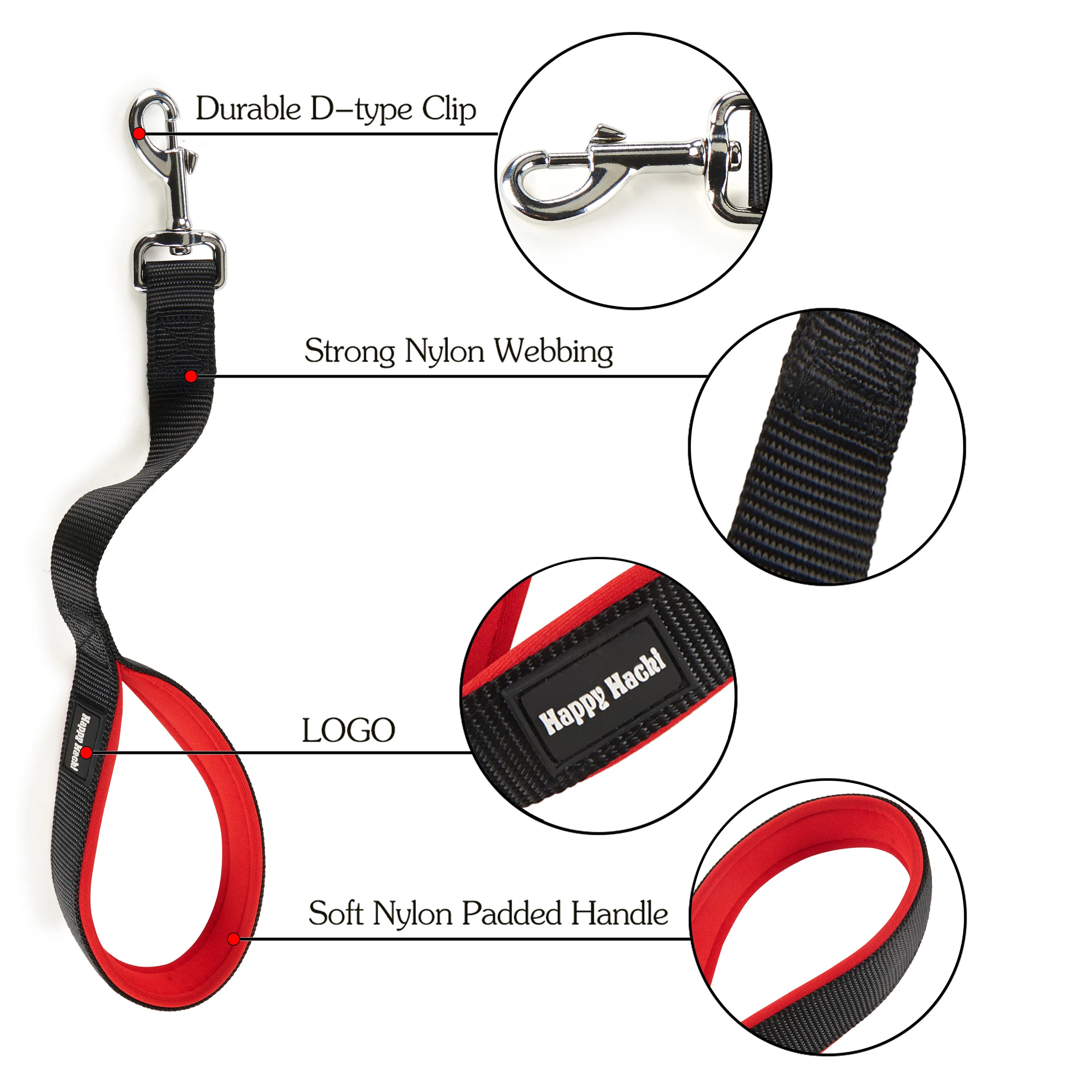 Короткий поводок для собаки с удобной мягкой ручкой средних и больших собак