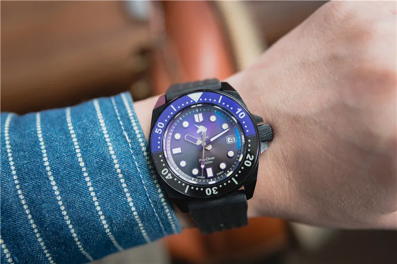

Proxima 7000 aluminium Soil/Earth NH35 Tuna Diver Automatic Wristwatch MarineMaster Venom