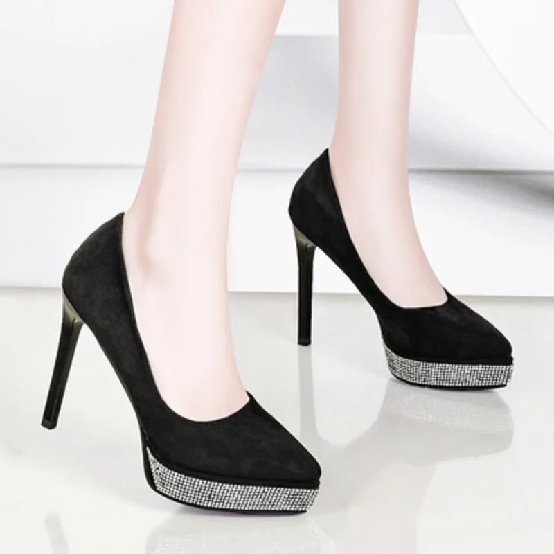 Обувь на очень высоком каблуке-шпильке водонепроницаемая обувь платформе со