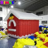 pretty outdoor inflatable christmas house inflatable christmas cabin santa grotto square tent for holiday decoration