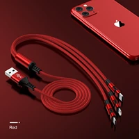 usb cable 3in1 type c for lightning iphone samsung xiaomi fast charging one for three rotatable data cables mobile phone cable