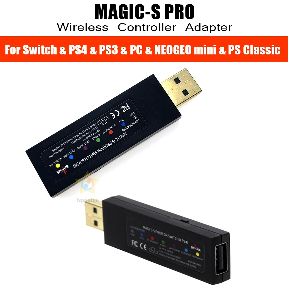 

Адаптер беспроводного контроллера MayFlash MAGIC-S PRO для Nintendo Switch/PS4/PS3/NEOGEO mini для Xbox 360/One S