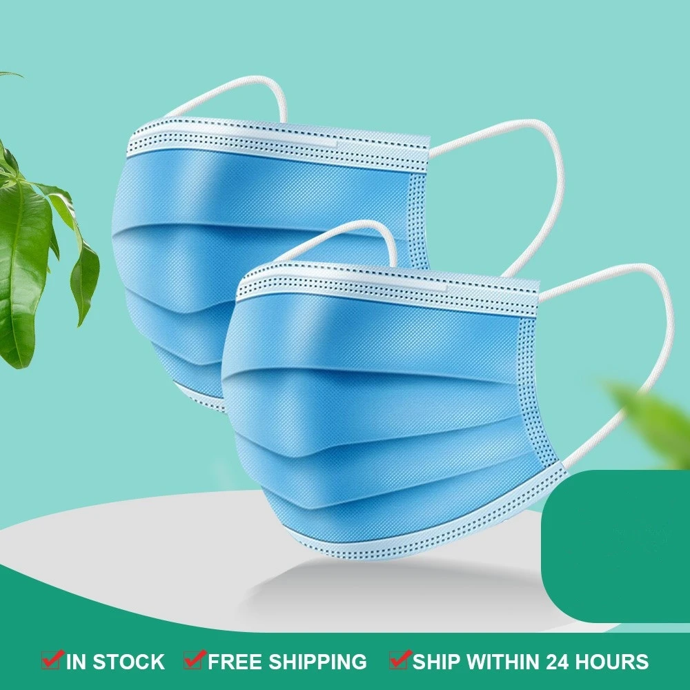 

Mouth Masks 3 Layer Filter Disposable For Adult Face Masks Nonwove Anti Dust Safe Breathable Mask