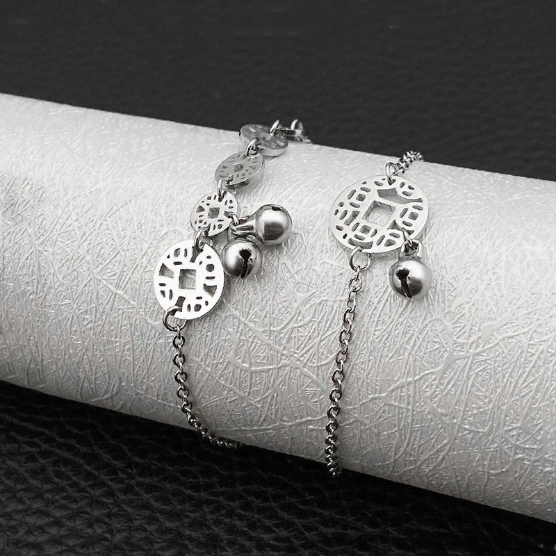 Модные простые украшения из титановой стали с полыми искусственными элементами