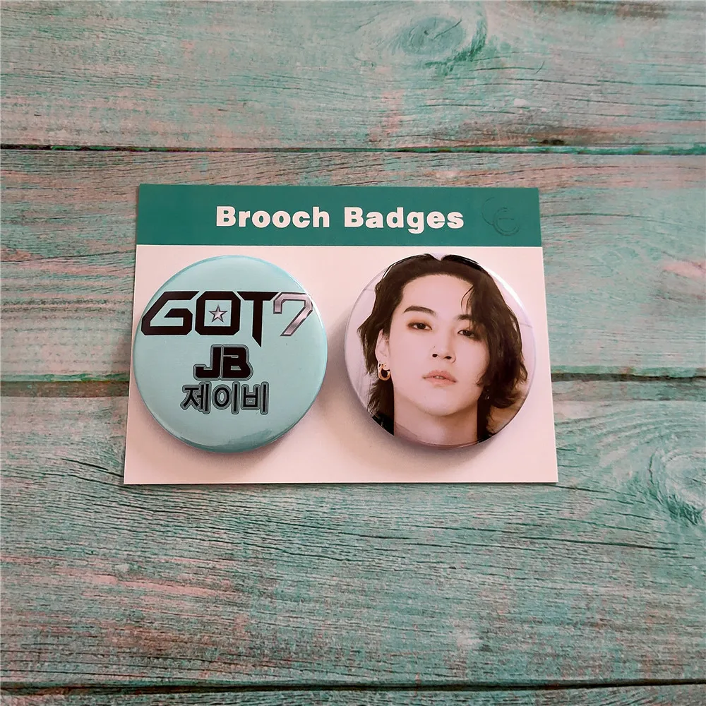 2 шт./компл. Kpop GOT7 значки Регрессионный альбом краситель HD фото печать Джексон