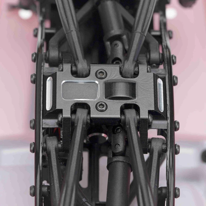 

2 Set RC Car Part: 1 Set Metal Middle Gearbox Skid Plate Transmission Mount Holder & 1 Set Rear Body Post Mount