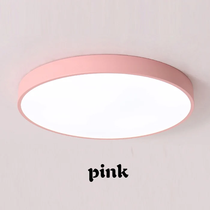 Pink Современный светодиодный потолочный светильник для гостиной, спальни, светильник для коридора, балкона, светодиодный потолочный светильник для кухни, потолочный светильник с поверхностным креплением - Body Color: Pink
