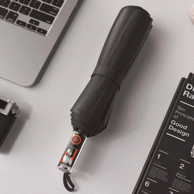 Автоматический механический Зонт Youpin с прозрачной ручкой и защитой от отскока