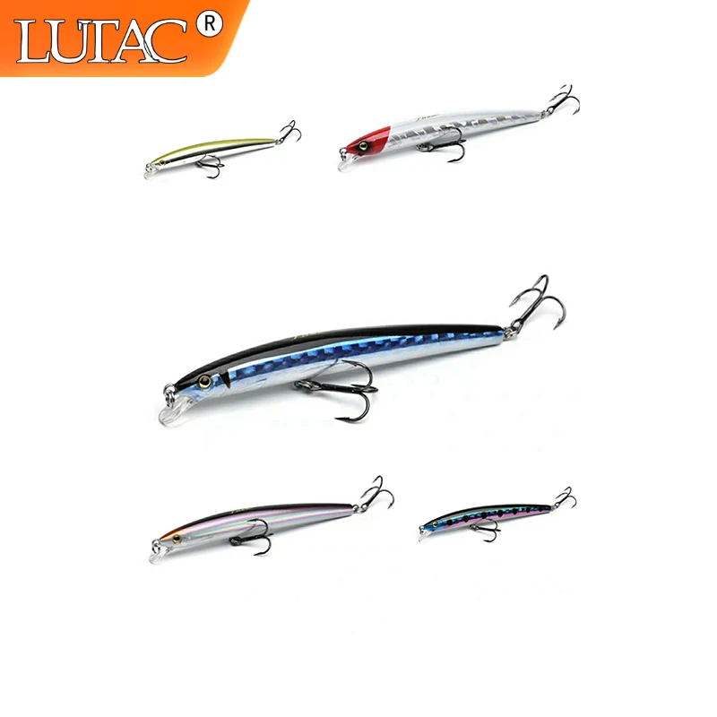 

Lutac Minnow модели-хиты продаж жесткая приманка для рыбалки искусственные Рыбалка снасти Высокое качество Профессиональный Джеркбейт 100 мм 7,5g П...