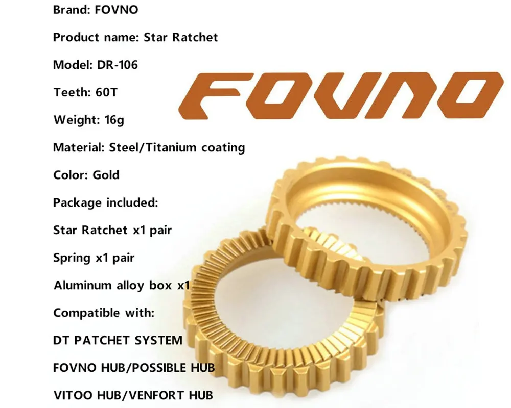 FOVNO Bicycle Hub Star Ratchet 60T Bike Hub Service Kit Ratchet For DT Swiss Patchet System Freehub Repair Tool Bike Accessories