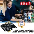 PCI-E к PCIe адаптер PCI-Express от 1x до 16x майнинговая карта Riser от 1 до 4 USB 3,0 множитель с 4-контактным портом питания Molex для BTC Mine