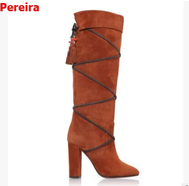 

Rome Style Women Ethnic Ankle Boots Winter Suede Tassel Short Boot Flat Fringe Pleated Shoes