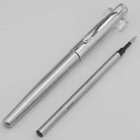 duke 209 professional rollerball pen metal advanced steel writing pen pure silver color rollerball pen for best stationery