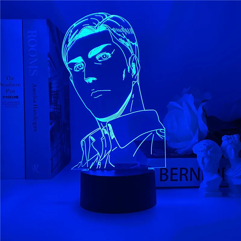 Аниме атака на Титанов 3d лампа Erwin Smith светильник для спальни украшение подарок