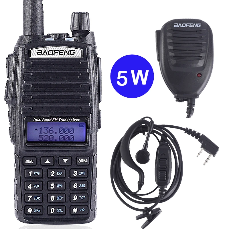BaoFeng UV-82 рация Двухдиапазонная 136-174/400-520 МГц FM Ham двухстороннее радио УКВ УВЧ, охотничий трансивер, рация UV82