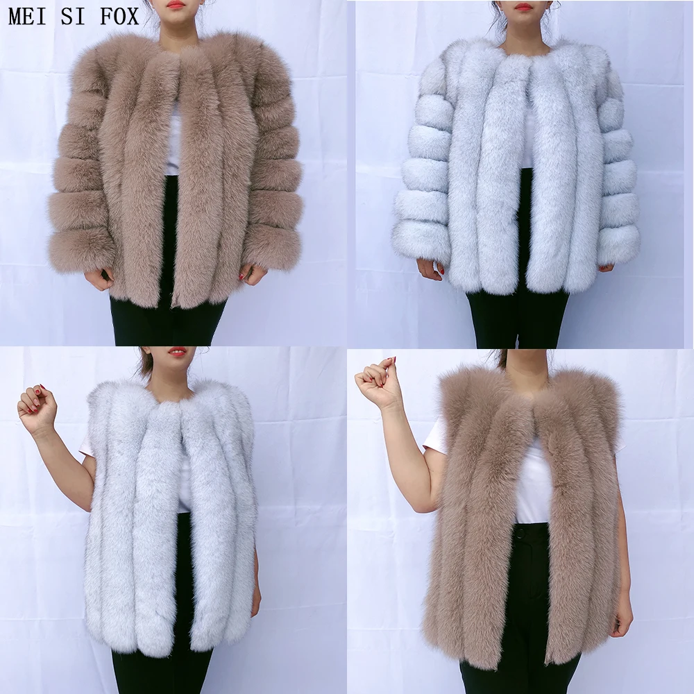 2020 зимние новые женские с вертикальными полосами пальто мехом из натурального