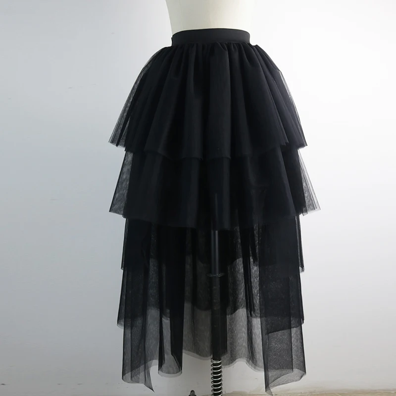 Женские сексуальные тюлевые юбки для ужина асимметричная юбка принцессы с