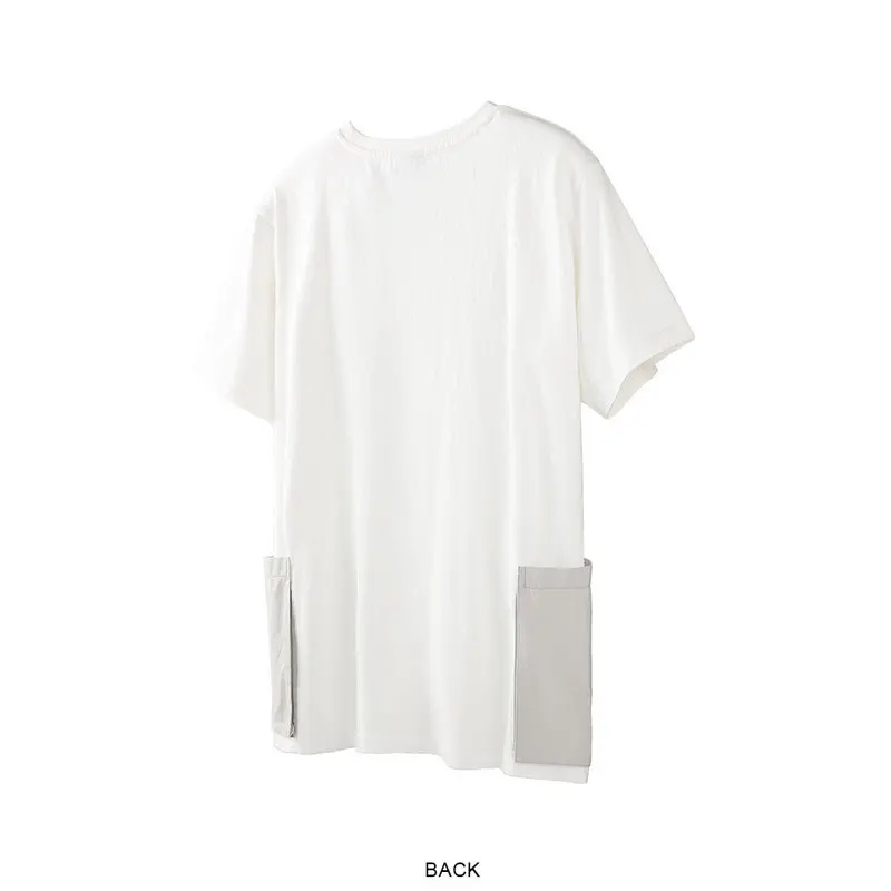 VIISHOW уличная лоскутное Для мужчин футболка бренд Повседневное мульти-карман