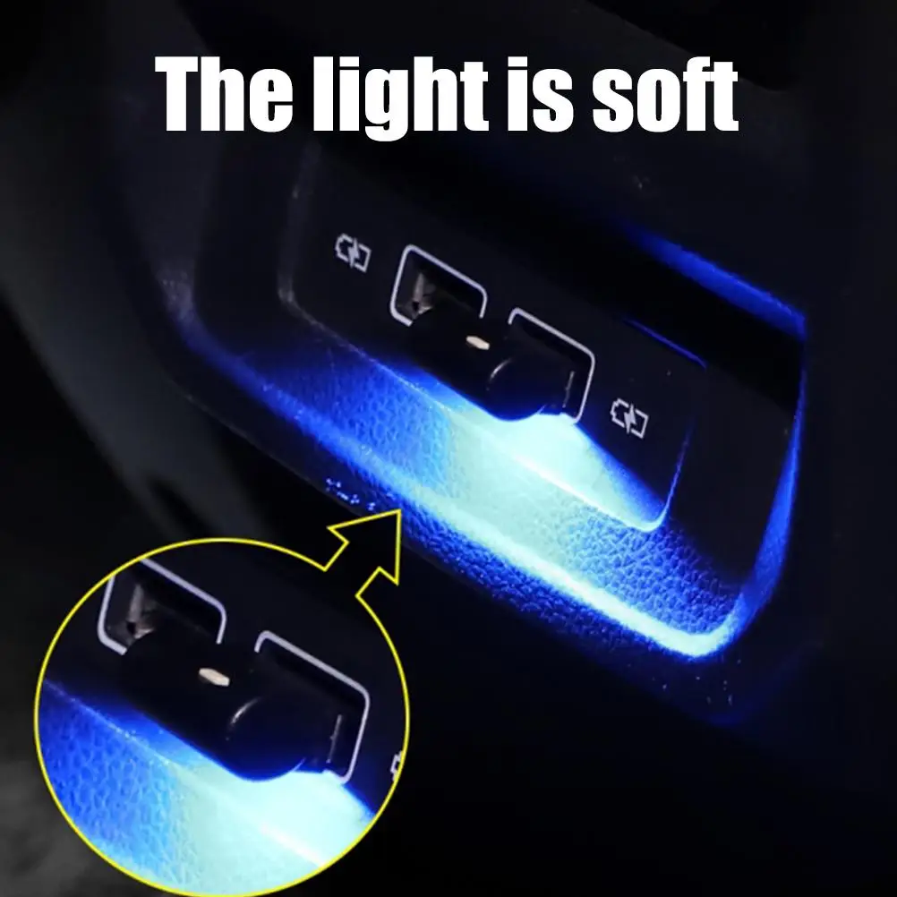 Цветная неоновая Светодиодная лампа USB для моделирования салона автомобиля