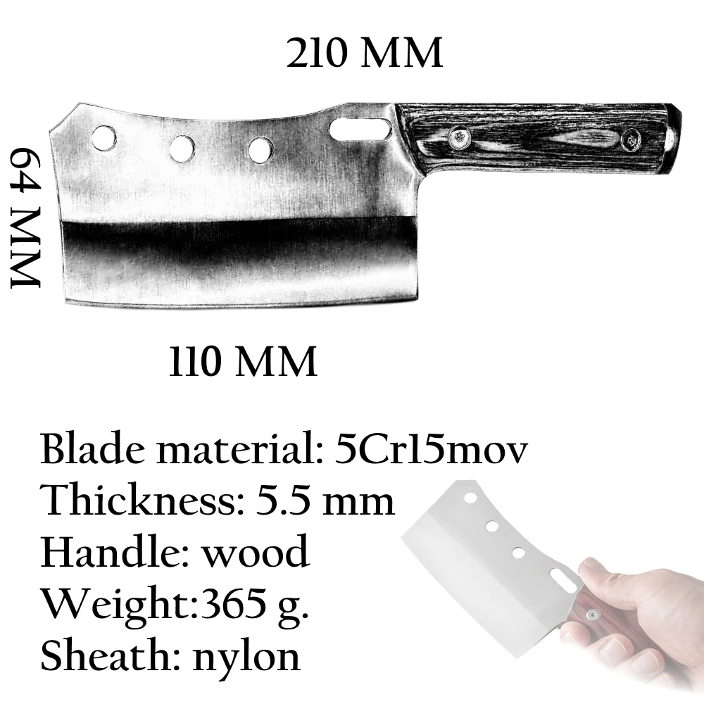 

BBQ Tools Cleaver Knife Hand Forged Mini Chef Kitchen Knives Butcher Meat Hatchet Outdoor Camping Tool Cooking Christmas Gift