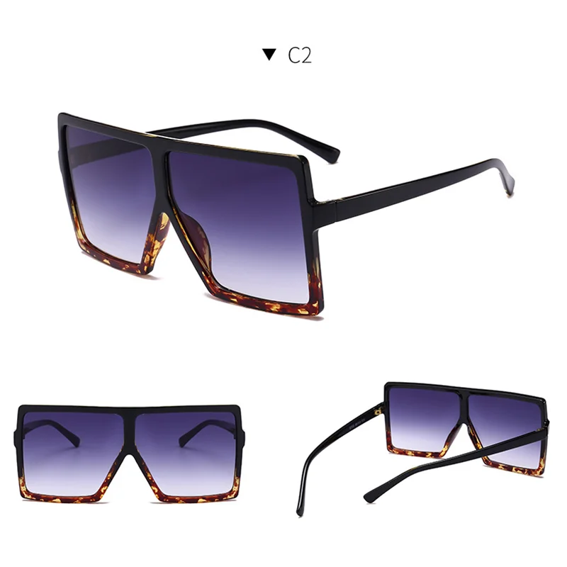 Square Oversized Sunglasses Women 2021 Luxury Fashion Sunglass Retro Brand Designer Female Sun glasses shades De Sol UV400 | Аксессуары