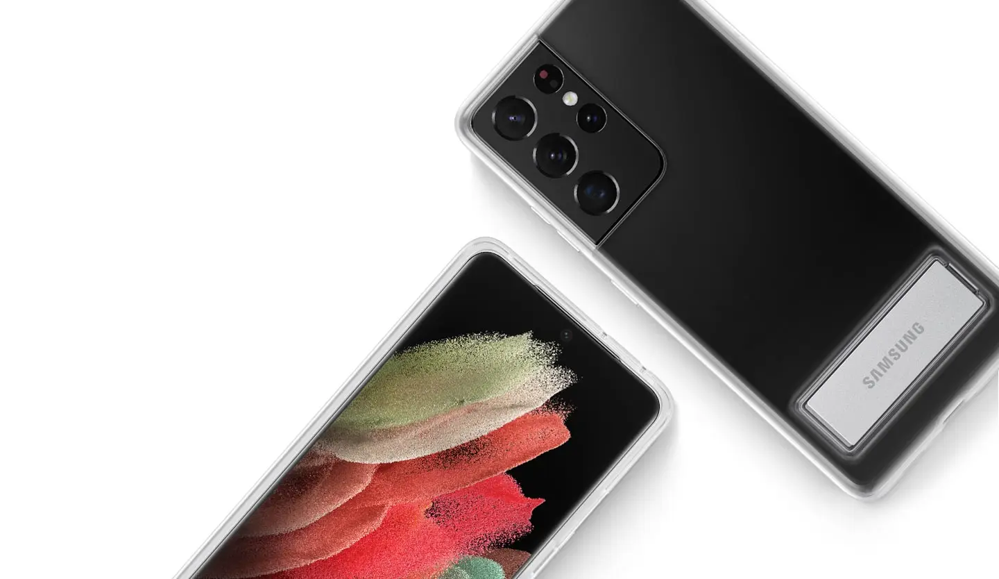 Новый оригинальный прозрачный Вертикальный чехол для Samsung JDM с подставкой Galaxy S21
