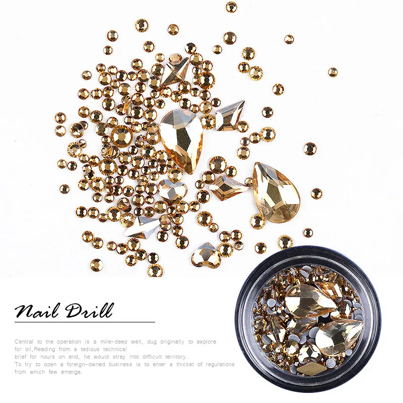 HNUIX 1 коробка 3D Стразы для украшения ногтей с плоским основанием алмазные неромбы