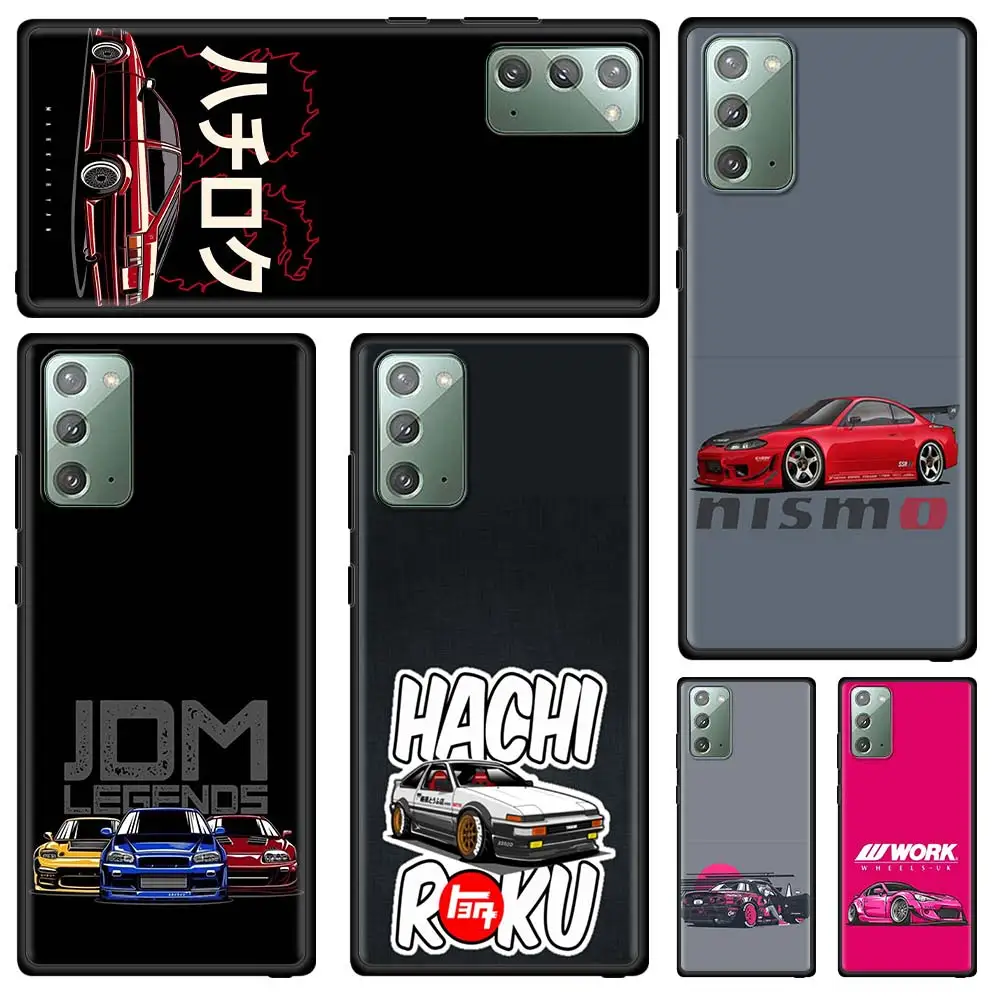 

Sports Car Jdm Drift Silicone Phone Case for Samsung Galaxy Note 20 Ultra 10 Lite 10Plus 9 8 A51 A21s A71 A31 Black Soft Cover
