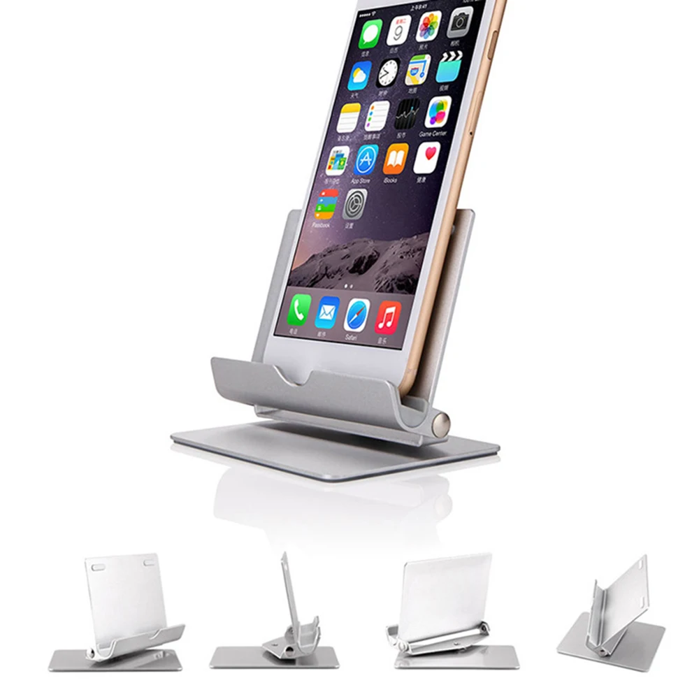 

Universal PC And Mobile Phone Stand Holder Aluminum Alloy Bracket Flat Desktop Metal Bracket Lazy Mobile Phone Base