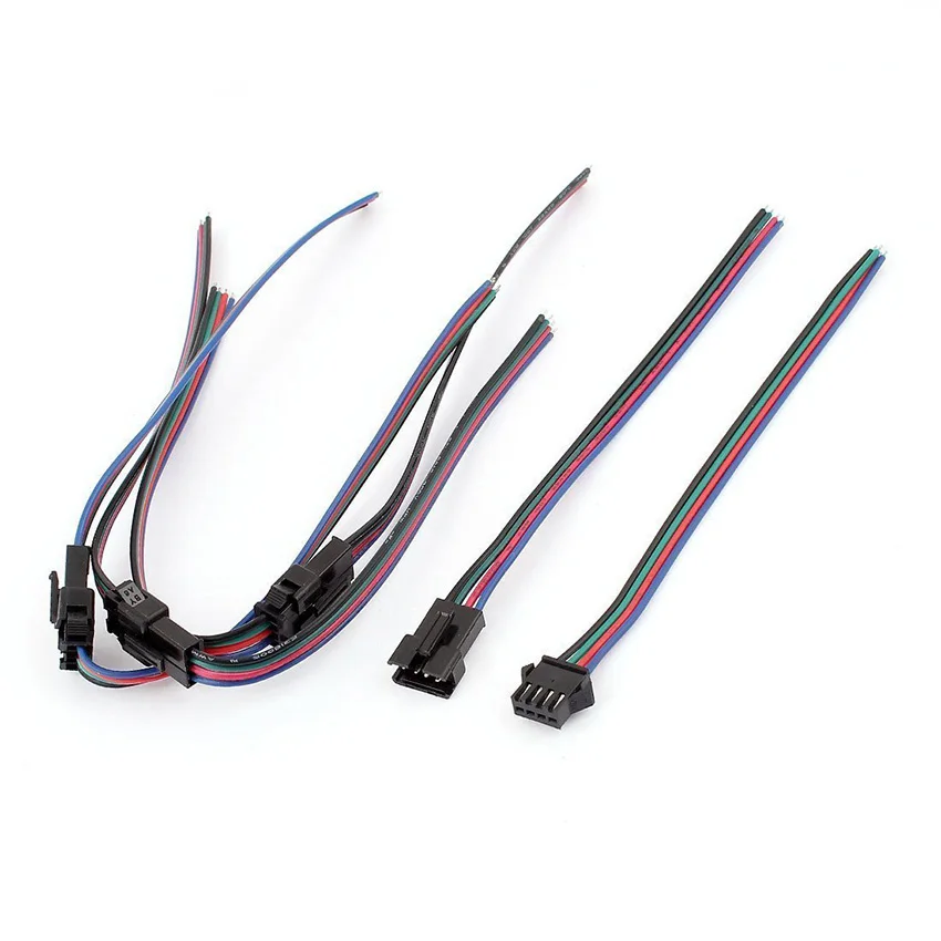 2Pin 3Pin 4Pin JST SM штекер кабель провод для WS2812B WS2812 WS2811 Светодиодная лента