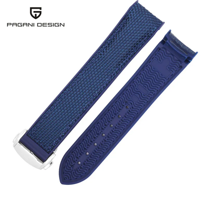 PAGANI DESIGN PD1685 007 Watches men Original NATO watch strap Silicone/Stainless strap 20mm