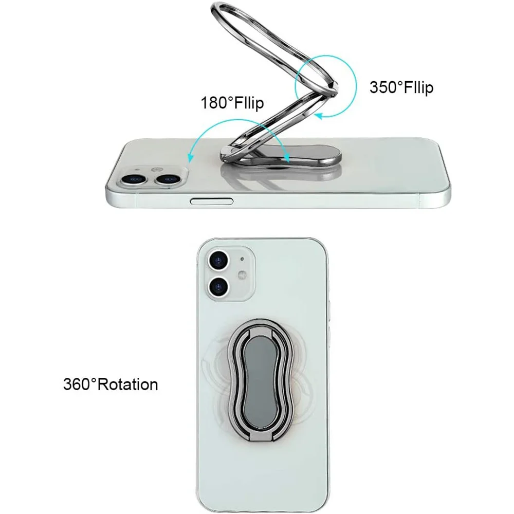 

360 Rotation Foldable Stand Back Ultra Dunne Home Office Telephone Ring Holder Multi Corner Portable For Bureau Metals Finger